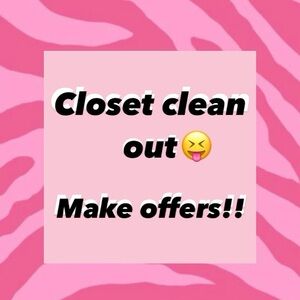Closet Clean Out closet make you  Bundle and save…!!!!🌸